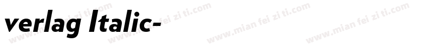 verlag Italic字体转换